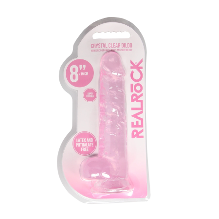 REALROCK Crystal Clear Intimate Model with Balls 21 cm Suction Cup