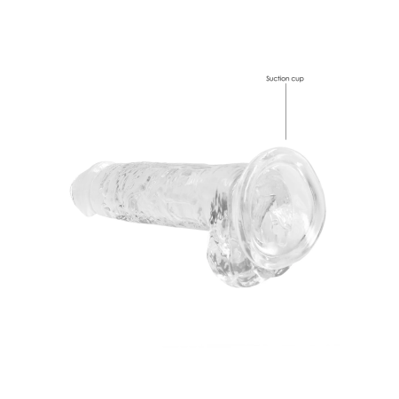 RealRock Crystal Clear 7" Intimate Device with Suction Cup Transparent
