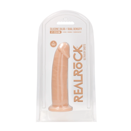 RealRock Ultra Silicone Model 9 - Dual Density, 23 cm, Suction Cup, Flesh