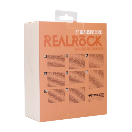 RealRock Intimate Model 15 cm - Anatomical Rubber Form with Suction Base, Beige