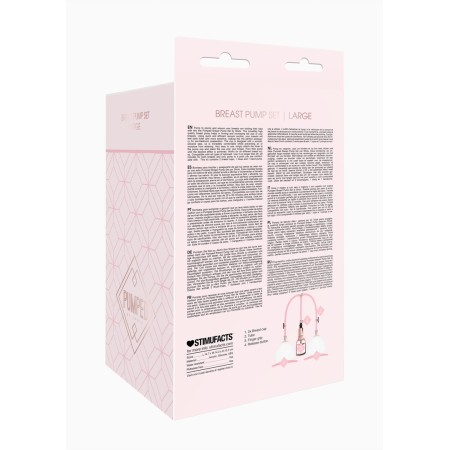 Shots Pumped Breast Enhancement Set Large - Adjustable Vacuum System