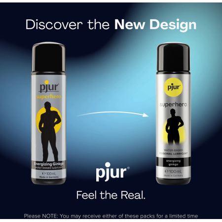 pjur Superhero Glide Water-Based Gel with Ginkgo, 30ml, Invigorating Formula