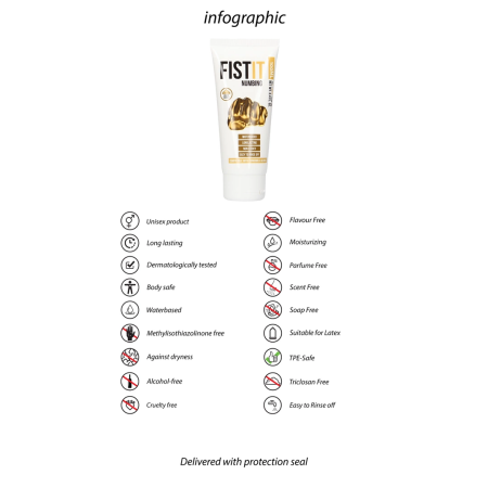 Fist It Professional Water-Based Lubricant 100ml - Neutral, Dermatologically Tested