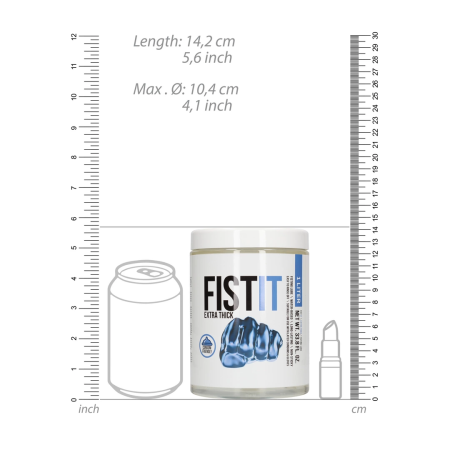 Fist It Extra Thick Water-Based Lubricant 1000 ml - Long-Lasting Formula