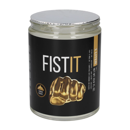Fist It Water-Based Lubricant 1000 ml - Large Transparent Gel Jar