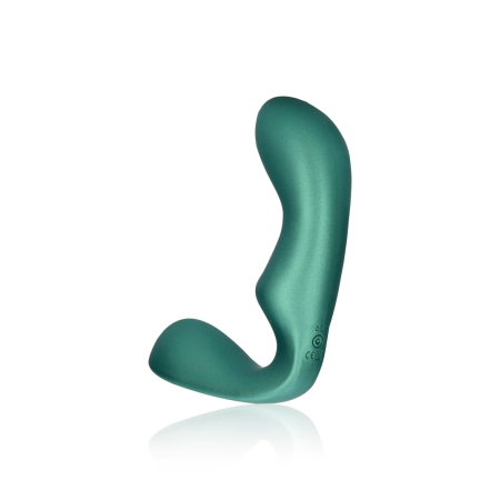 OUCH! Pointed Vibrating Prostate Stimulator Metallic Green Remote Control