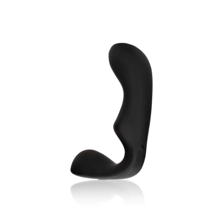 OUCH! Black Pointed Vibrating Prostate Device with Remote, Silicone