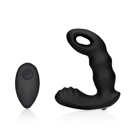 OUCH! Beaded Remote-Control Intimate Massager Black Silicone 10 Modes