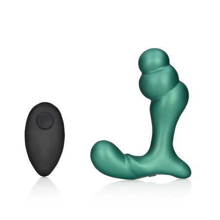 OUCH! Stacked Intimate Massager with Remote Control Metallic Green