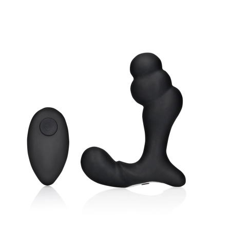 OUCH! Stacked Prostate Massager Black with Remote Control - 10 Modes