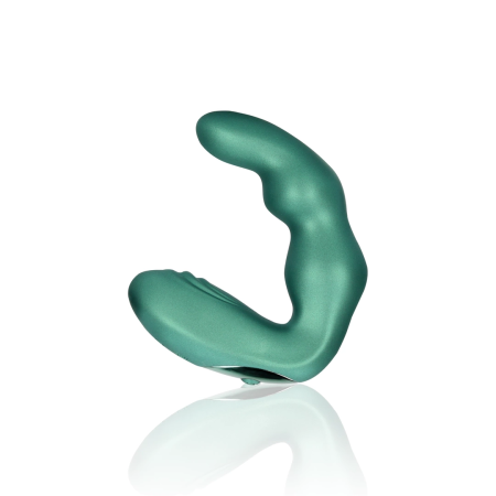 OUCH! Vibrating Remote-Control Intimate Device Metallic Green Silicone