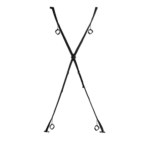 Ouch! Adjustable Over-the-Door Cross System Black - Universal Fit