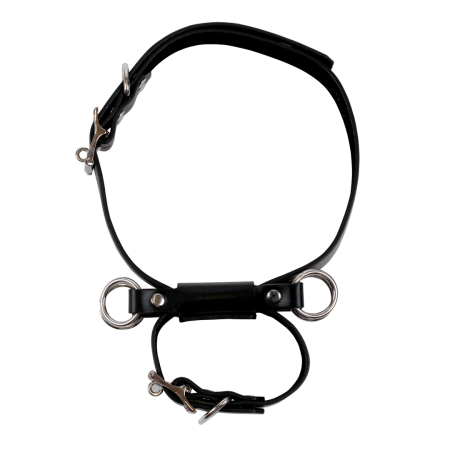 Shots Kneeling Thigh Cuff Set Black - Adjustable Restraint System