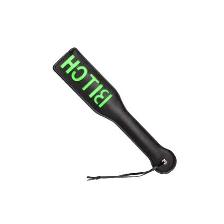 OUCH! Glow in the Dark Paddle - Fluorescent Green Bondage Accessory