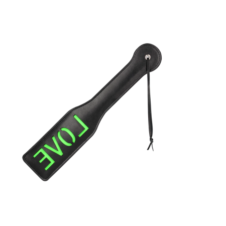 Ouch! Glow in the Dark Love Paddle - Luminous Bondage Accessory