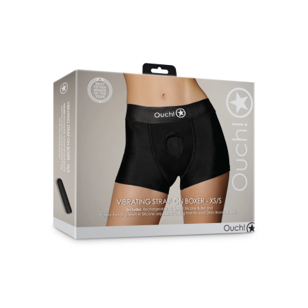 Sinner Gear Vibrating Strap-On Boxer XS/S Black - 10-Speed Rechargeable System