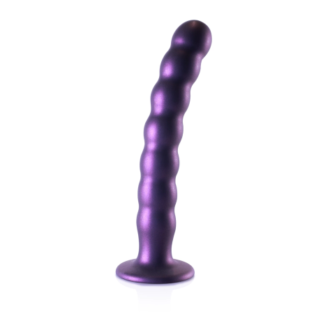 Ouch! Beaded Silicone Model 8'' Metallic - Intimate Machine with Suction Cup