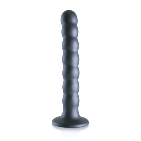 Ouch! Beaded Silicone Model with Suction Cup 16.5 cm Metallic Finish