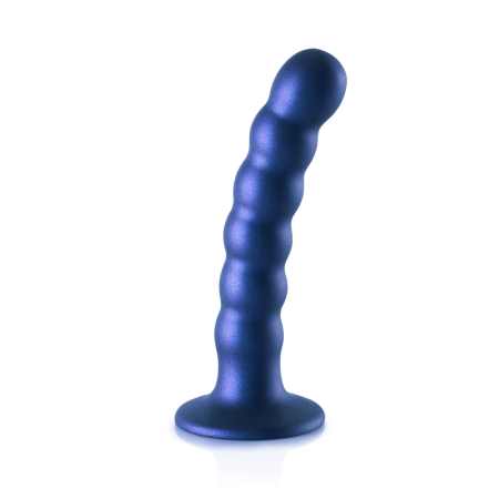 Ouch! Beaded Silicone Model 13 cm - Metallic Finish, Suction Base