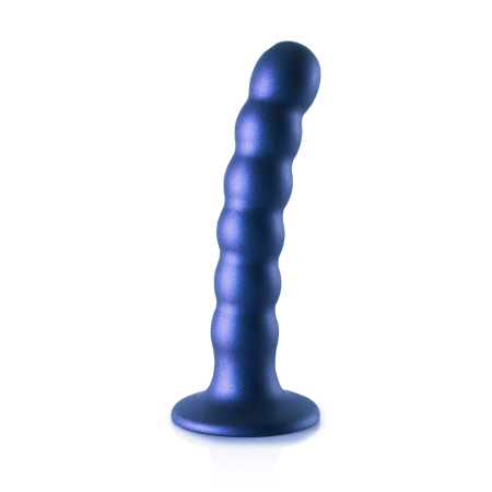 Ouch! Beaded Silicone Model 13 cm - Metallic Finish, Suction Base
