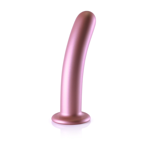 Ouch! Smooth Silicone Intimate Device 17 cm Metallic with Suction Cup