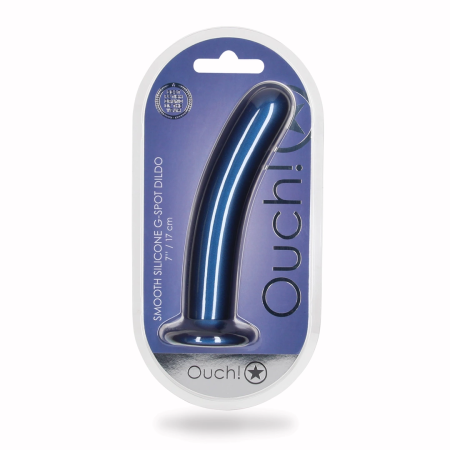 Ouch! Smooth Silicone Intimate System 17 cm Metallic Suction Cup