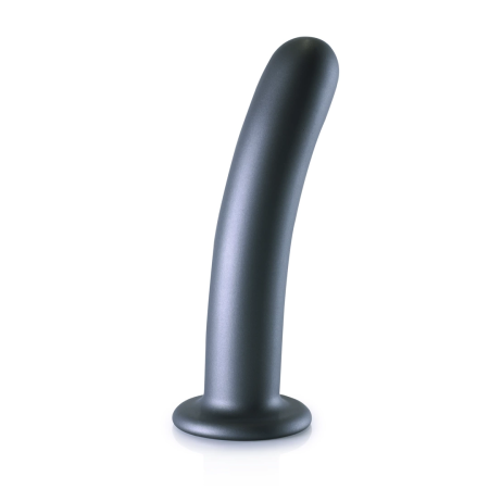 OUCH! Smooth Silicone 17 cm Intimate Model with Suction Cup, Metallic Blue