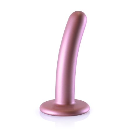 Ouch! Smooth Silicone Intimate Device 12 cm Metallic with Suction Cup