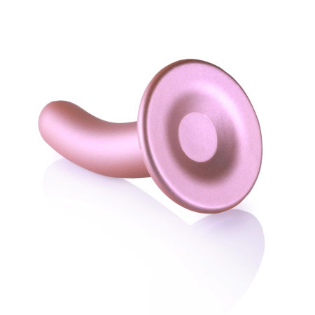 Ouch! Smooth Silicone Intimate Device 12 cm Metallic with Suction Cup