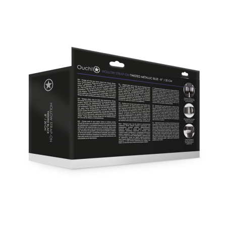 Ouch! Curved Hollow Strap-On 20 cm - Adjustable Comfort System