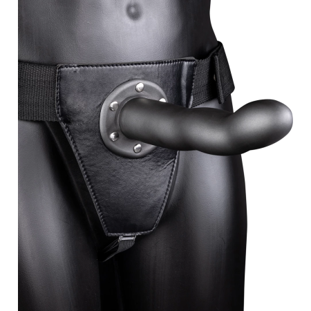 Ouch! Curved Hollow Intimate Harness 20 cm - Adjustable Black Design