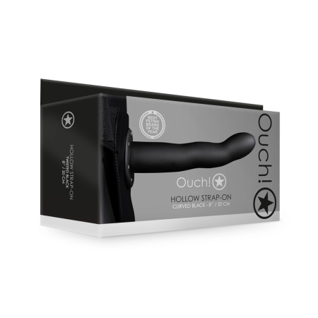 Ouch! Curved Adjustable Hollow System 20 cm - Black Intimate Wear