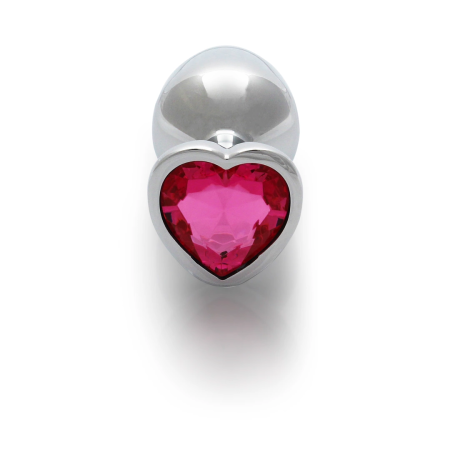 OUCH! Heart Gem Metal Plug Medium - Elegant Jewel-Encrusted Design