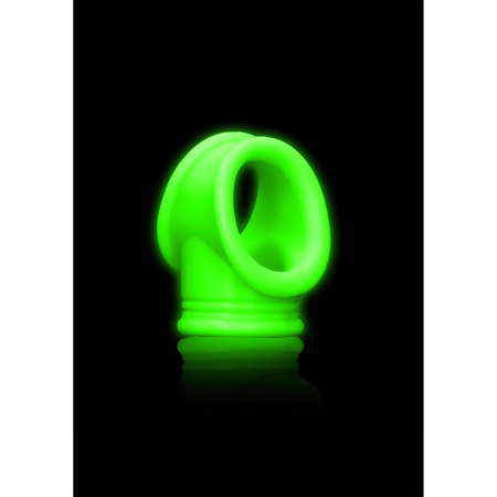 Ouch! Glow in the Dark Adjustable Ring with Ball Strap, Green