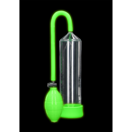 Ouch! Classic Glow-in-the-Dark Intimate Pump, Ergonomic Design, Green