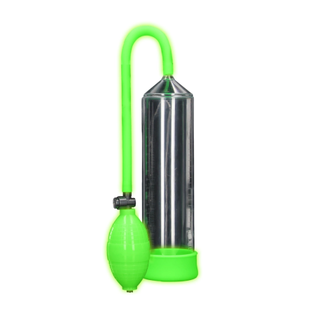 Ouch! Classic Glow-in-the-Dark Intimate Pump, Ergonomic Design, Green