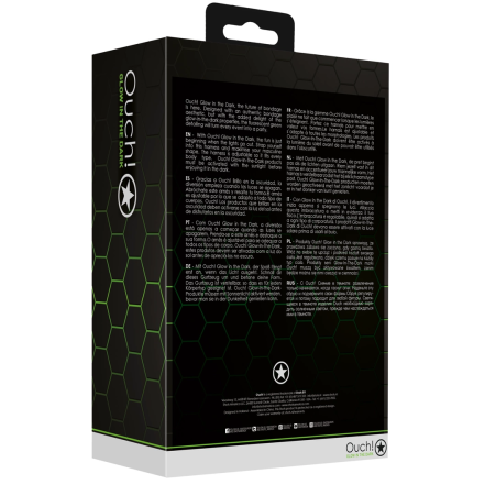 Ouch! Glow in the Dark Buckle Jockstrap L/XL - Adjustable Elastic Harness