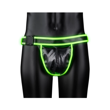 OUCH! Jockstrap with Buckle L/XL - Adjustable Glow-in-the-Dark Harness