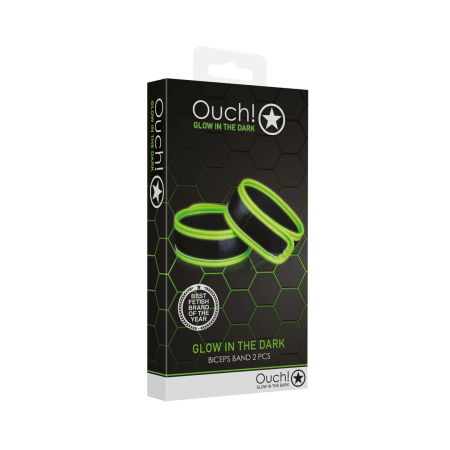 OUCH! Adjustable Biceps Band Glow in the Dark - Fluorescent Green Harness