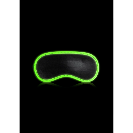 Ouch! Glow in the Dark Eye Mask - Luminous Green, Adjustable Fit
