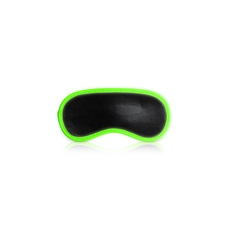 Ouch! Glow in the Dark Eye Mask - Luminous Green, Adjustable Fit