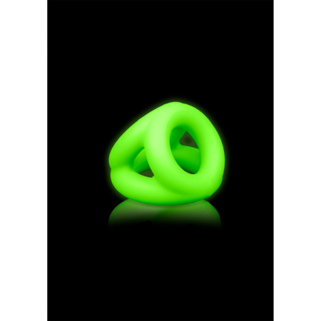 Ouch! Glow in the Dark Adjustable Ball Strap - Luminous Green Silicone