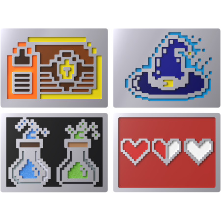 HyperX Badge Pack - 8 Bit Magnetiniai Ženklai