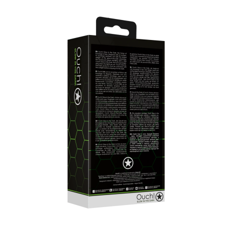 Ouch! Glow in the Dark Silicone Plug & Support Ring - Fluorescent Green