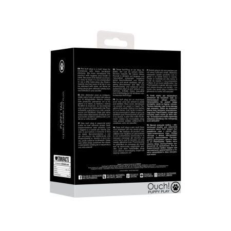 PharmQuests Flexible Rubber Plug with Ergonomic Tail, Black, Medium