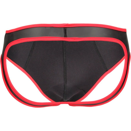 Ouch! Neoprene Jockstrap S/M - Adjustable Waist, Black