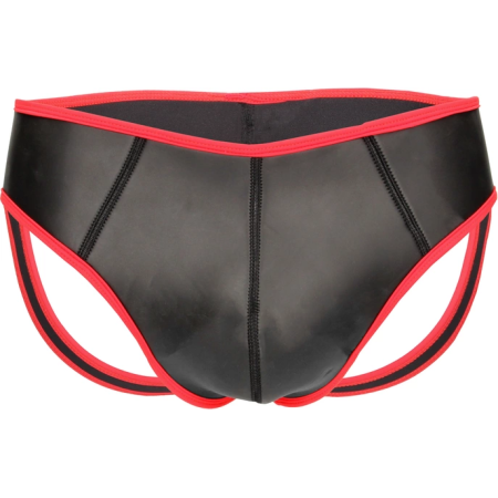 Ouch! Neoprene Jockstrap L/XL - Durable Black Athletic Harness