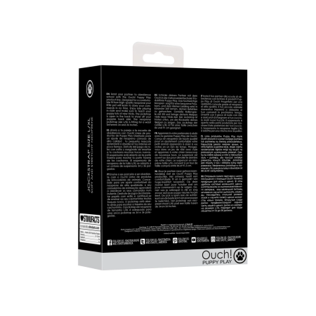 Ouch! Neoprene Jockstrap L/XL - Durable Athletic Intimate Wear Black