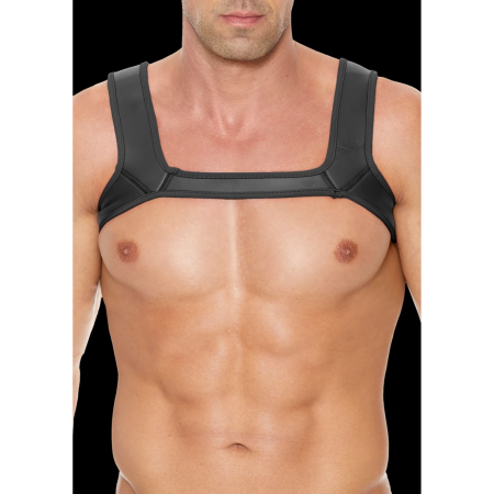 Ouch! Neoprene Chest Harness L/XL - Adjustable Black Straps