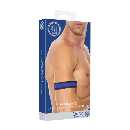 OUCH! Neoprene Armbands Adjustable Black - Comfortable Design
